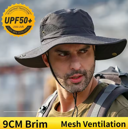 UV Protection Large Sun Hat - Breathable & Waterproof, Men's Summer Fishing Hat