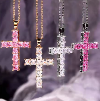 Premium Limited Edition Crystal Cross Necklace