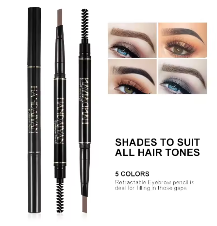 HANDAIYAN Auto-Rotating Dual-Head Eyebrow Pencil β Waterproof, Long-Lasting, 5 Colors