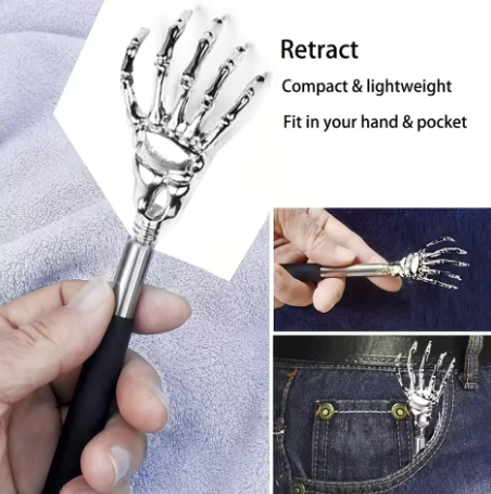 Portable Stainless Steel Expandable Back Scratcher – For People and Pets
