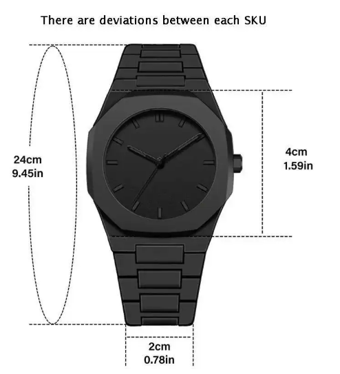 Premium matte black wristwatch