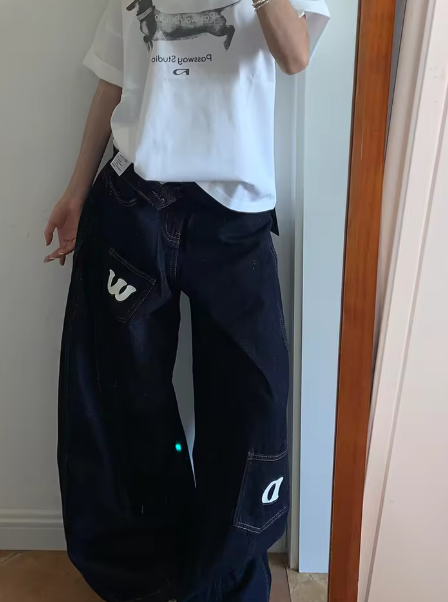 Loose-fit wide-leg denim – Women's high-waisted casual jeans