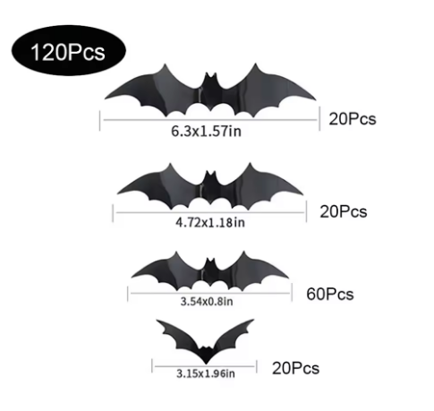 (🎃Season limited!) Halloween 3D Bat Wall Decoration Black PVC Sticker Interior Props