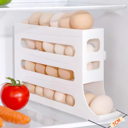 Automatic Rolling Egg Holder – 30-hole, Vending Machine-style Automatic Rolling Egg Holder