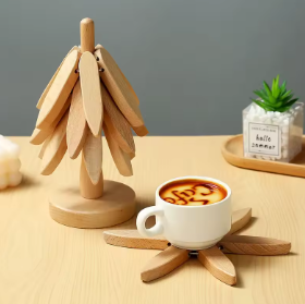 Walnut Wood Heat Resistant Insulation Pad Table Set