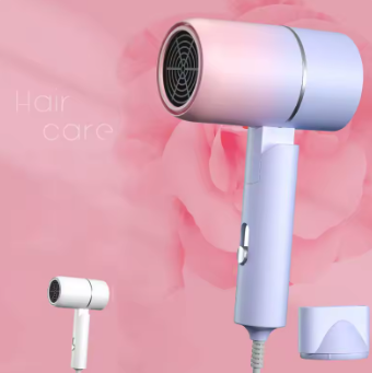 Portable Folding Hair Dryer with Carrying Bag