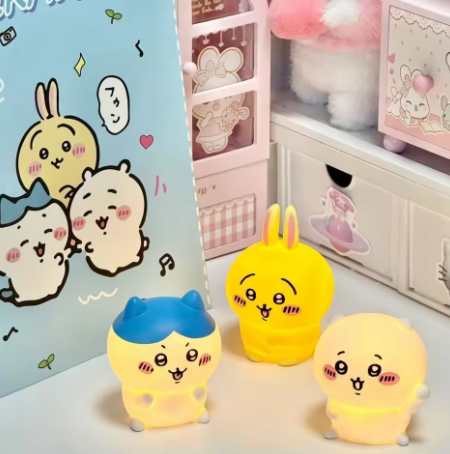 Chiikawa LED Night Lights - Hachiware and Usagi Lamps, Bedroom Decorations and Gifts