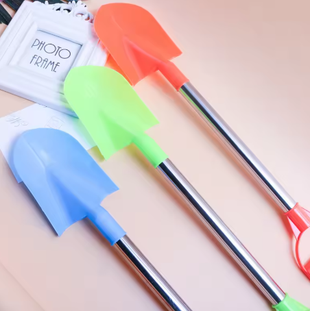 56cm Children's Stainless Steel Beach Shovel - Outdoor Toy for Sand and Snow Play