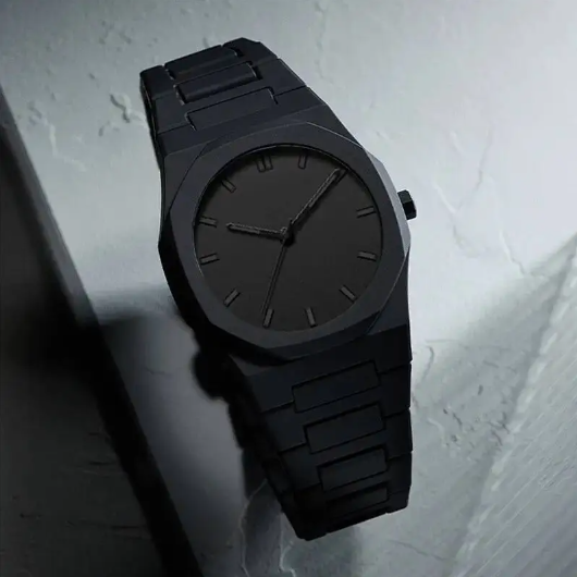 Premium matte black wristwatch