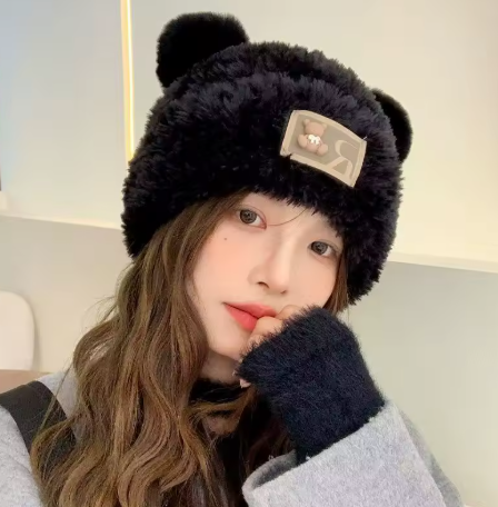 Bear/Cat Ear Knit Hat – Cute Beanie for Winter/Fall