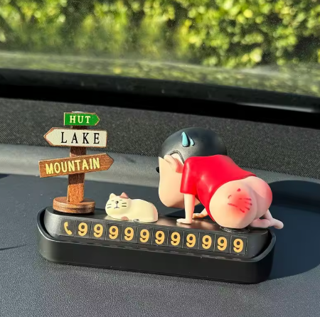 Crayon Shin-chan Temporary Parking License Plate β Custom Cartoon Car Ornament