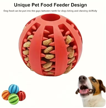 Dog Toy Ball – Non-toxic, Bite-proof, Treat-friendly, Teeth-cleaning