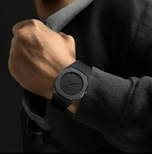 Premium matte black wristwatch