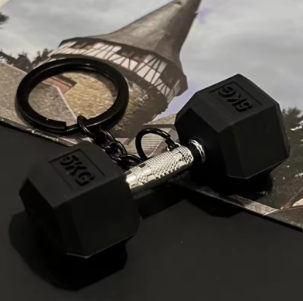 2025 Barbell Keychain β DIY Silicone Dumbbell Keyring for Fitness Lovers & Gym Gifts