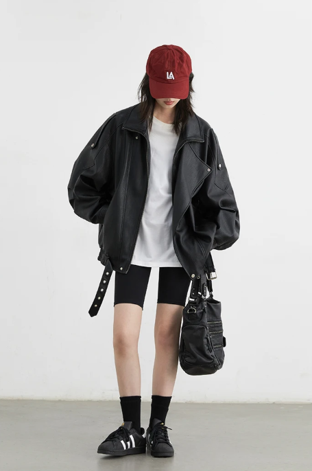 CHIC VEN Women’s PU Leather Jacket