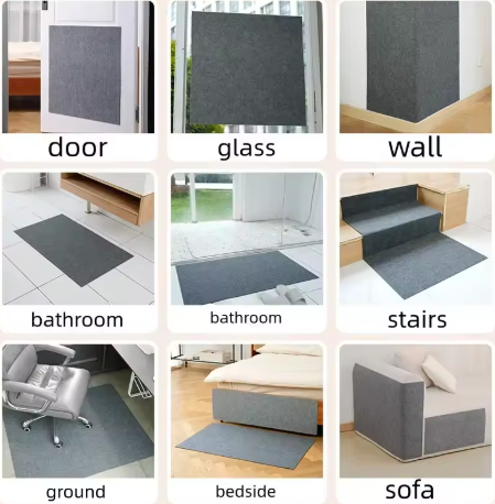 Self-adhesive carpet cat scratch board for sofa and wall protection and nail care