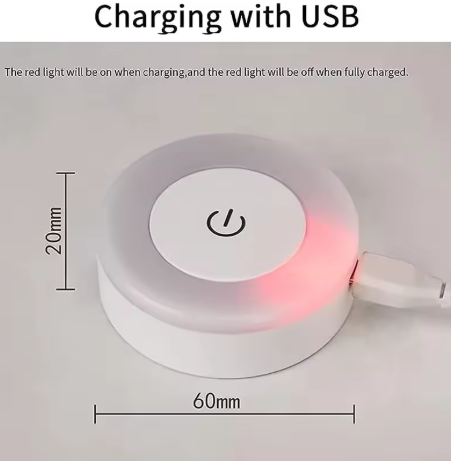 LED USB Rechargeable Portable Mood Light – Living Room/Bedroom Interior Lighting