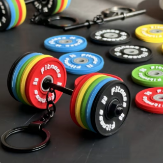 2025 Barbell Keychain – DIY Silicone Dumbbell Keyring for Fitness Lovers & Gym Gifts