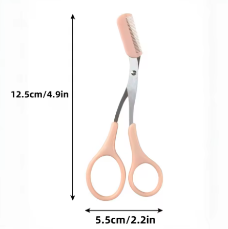 Eyebrow Trimmer Scissors Set – Includes Comb, Stainless Steel, Makeup Beauty Tools for Men and Women