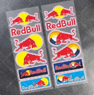 Red Bull Logo Motorcycle Helmet Sticker