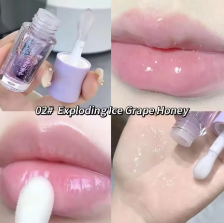 Water Light Lip Gloss - Transparent Jelly Moisturizing Lip Oil, Plumping Lip Care Makeup