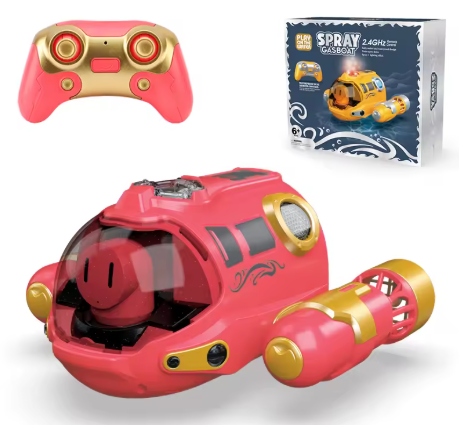 2.4GHz RC Boat - Waterproof Spray Function, Remote Control Boat for Pool/Bathtub, Kids Gift