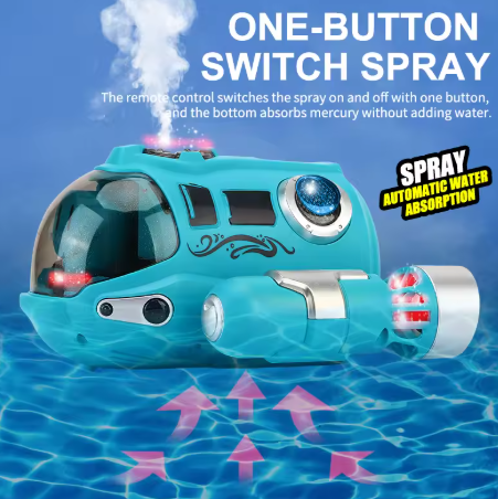 2.4GHz RC Boat - Waterproof Spray Function, Remote Control Boat for Pool/Bathtub, Kids Gift