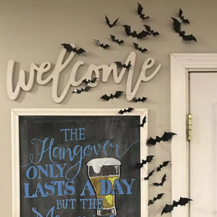 (🎃Season limited!) Halloween 3D Bat Wall Decoration Black PVC Sticker Interior Props