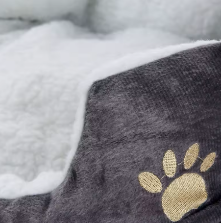 Cave bed for dogs and cats – thick PP cotton, sofa design, for small pets