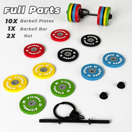 2025 Barbell Keychain β DIY Silicone Dumbbell Keyring for Fitness Lovers & Gym Gifts