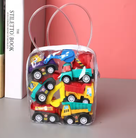 6/12Pcs Mini Inertial Pullback Engineering Car Set – Children's Cartoon Toy Birthday Gift