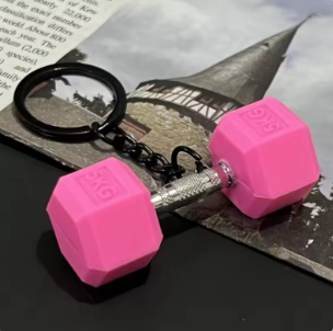 2025 Barbell Keychain β DIY Silicone Dumbbell Keyring for Fitness Lovers & Gym Gifts