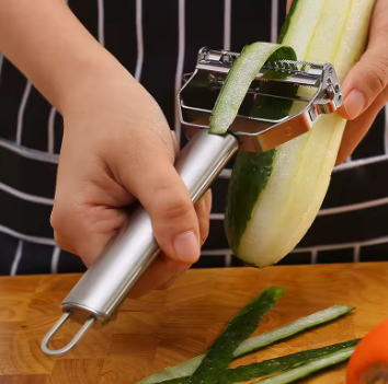 Stainless Steel Double Head Vegetable Peeler – Multifunctional Kitchen Tool for Melon, Fruits and Vegetables