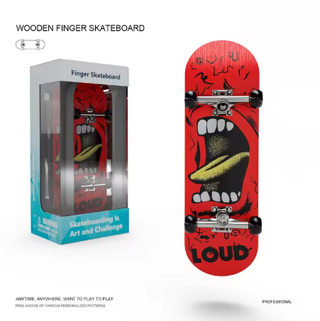 Mini Finger Skateboard Puzzle Toy Stress Reliever Hobby