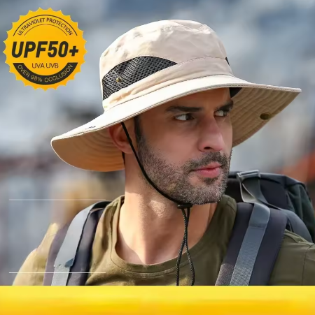 UV Protection Large Sun Hat - Breathable & Waterproof, Men's Summer Fishing Hat