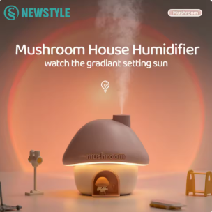 Cute Mushroom House Humidifier & Lighting