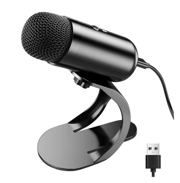 Premium Wired Condenser Gooseneck Desktop Microphone – USB Mic for Computer, Gaming & Conferences