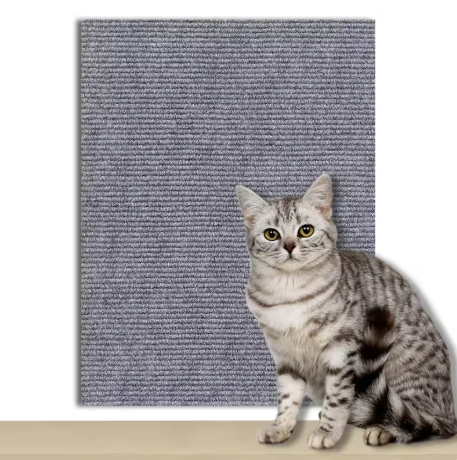 Self-adhesive carpet cat scratch board for sofa and wall protection and nail care