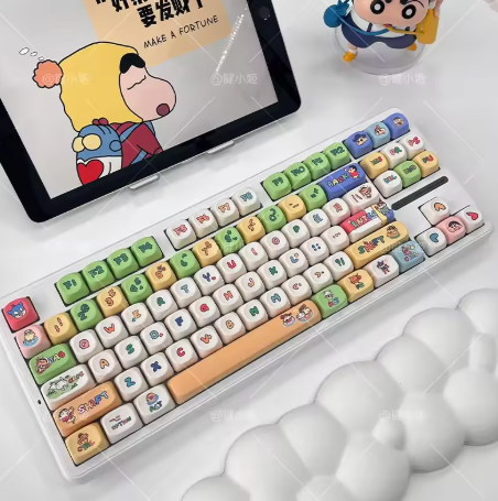 Crayon Shin-chan PBT Dye-Sublimated Keycaps – MOA Profile, for Cute Mechanical Keyboards