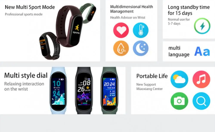 Mi Band 8 Smart Bracelet – Heart Rate, SpO₂ & Fitness Tracker