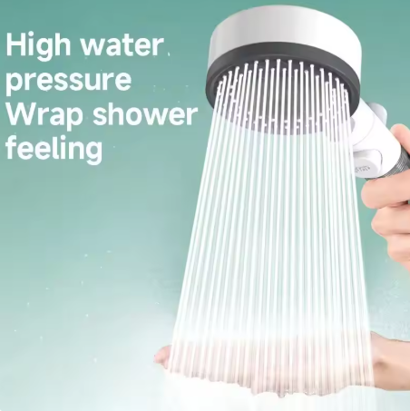 8-mode high-pressure showerhead β with filter and one-touch stop function