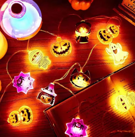 (🎃Season limited!) Halloween LED Pumpkin/Ghost Lights Indoor/Outdoor Decorative String Lamps