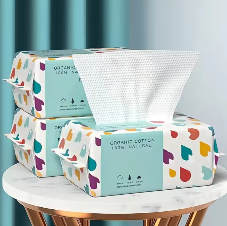 100 Disposable Thick Cotton Face Towels - For Makeup Removal and Skin Care