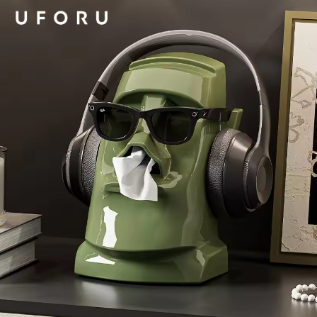 UFORU Desktop Storage Box, a multi-purpose office box for organizing glasses, earphones, and tissues.