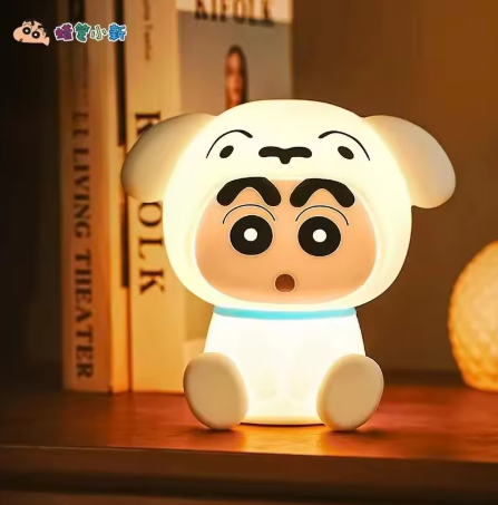 Crayon Shin-chan Shiro Character Mood Light – Bedside Cartoon Night Light, Cute Ornament