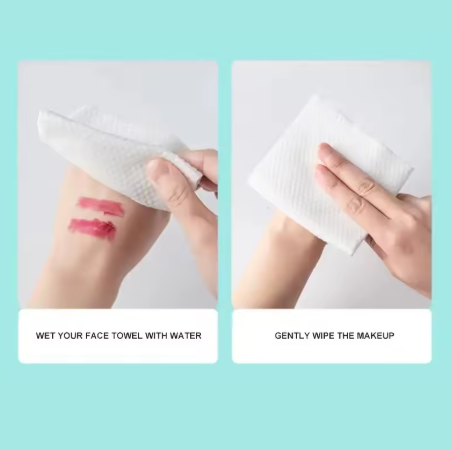 100 Disposable Thick Cotton Face Towels - For Makeup Removal and Skin Care