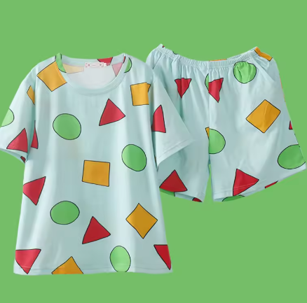 Shin-chan Couple Pajama Set, Cotton Summer Short-Sleeve Pajamas 2024