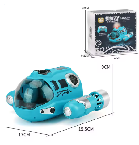 2.4GHz RC Boat - Waterproof Spray Function, Remote Control Boat for Pool/Bathtub, Kids Gift