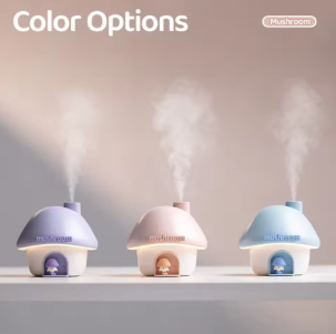 Cute Mushroom House Humidifier & Lighting