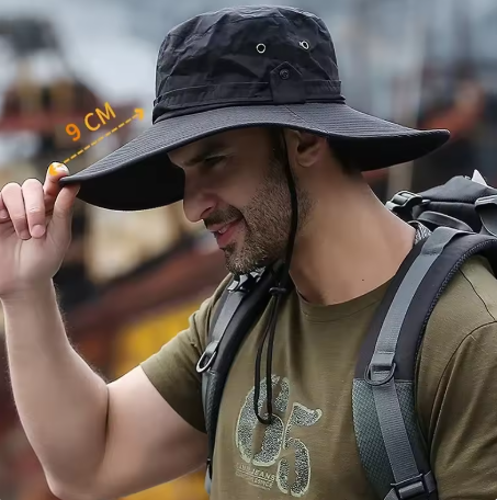 UV Protection Large Sun Hat - Breathable & Waterproof, Men's Summer Fishing Hat